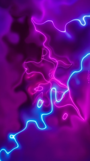 Abstract digital art with neon lines