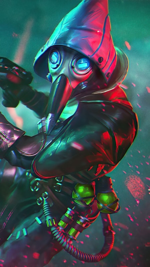 Plague Doctor character from Garena Free Fire 4K