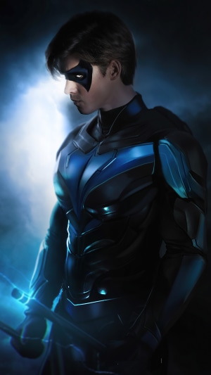 Nightwing from Titans artwork 4K