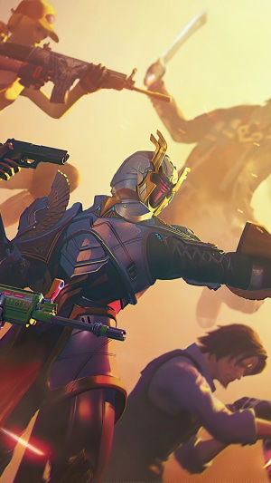 Characters with weapons in Garena Free Fire 4K