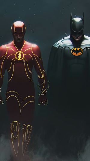 Batman and Flash artwork