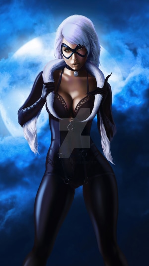 Black Cat from Marvel Comics artwork