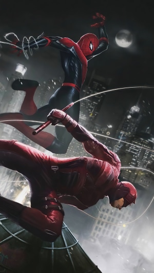 Spider-Man and Daredevil artwork