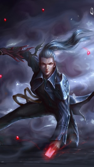 Artwork of a man with a sword