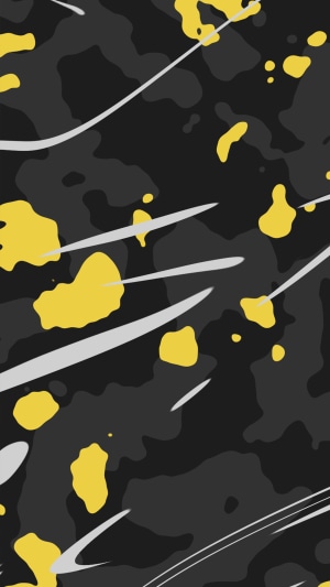 Abstract digital art with yellow and gray shapes