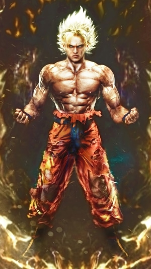 Goku from Dragon Ball Z in Super Saiyan form