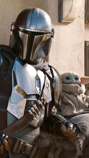 The Mandalorian and Grogu from Star Wars