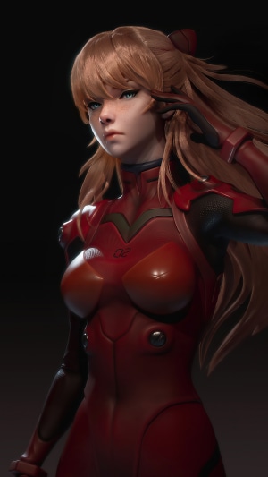 Asuka Langley Soryu from Neon Genesis Evangelion 4K