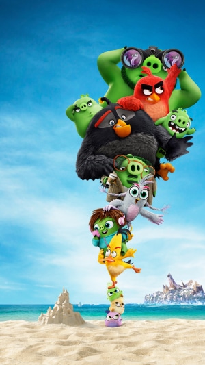 The Angry Birds Movie 2 Characters on a Beach