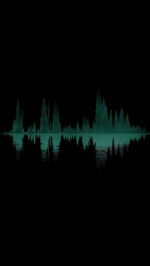 Minimalist forest reflection artwork 4K