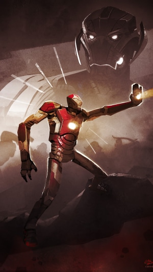Iron Man fighting Ultron