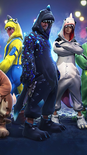 Characters in animal onesies in Garena Free Fire 4K