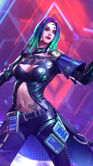 Female character from Garena Free Fire 4K