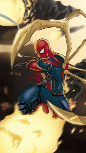 Spider-Man in Iron Spider Suit with Mechanical Arms