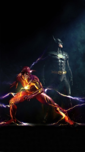 The Flash and Batman from DC Comics