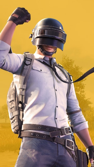 Player Unknown's Battlegrounds character in helmet and tactical gear