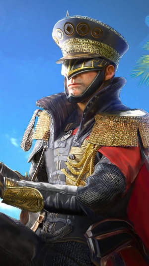 Player from PUBG in military uniform