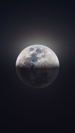 Moon in space with stars 4K