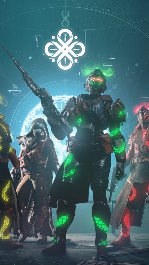 Destiny 2 characters with glowing armor