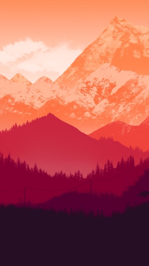 Minimalist mountain landscape artwork