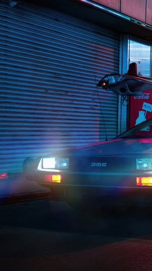 DeLorean from Back to the Future 4K