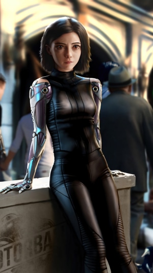 Alita from Alita: Battle Angel artwork 4K