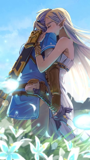Link and Zelda from The Legend of Zelda: Breath of the Wild