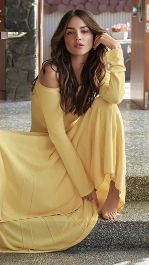 Eiza Gonzalez in yellow dress