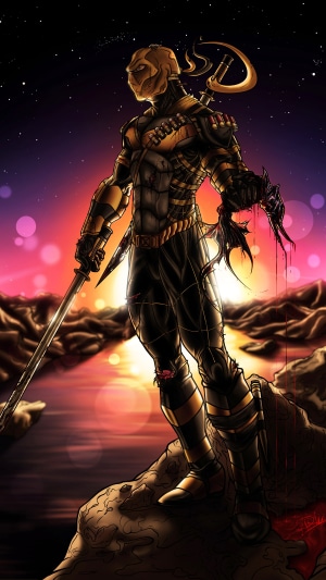 Deathstroke artwork 4K
