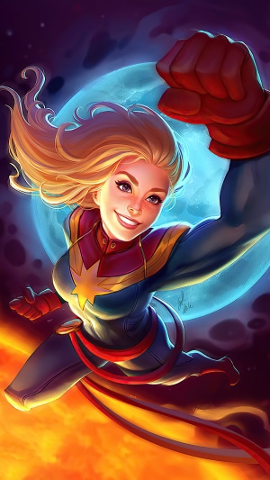 Captain Marvel artwork 4K