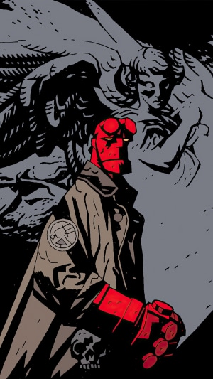 Hellboy with Angelic Figure