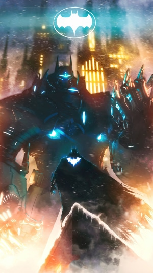 Batman in a giant mech suit