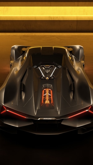 Lamborghini Terzo Millennio concept car rear view