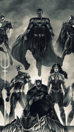 Justice League Superheroes Artwork 4K