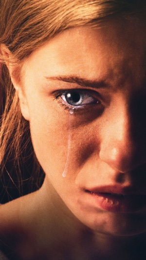 Close-up of a crying girl