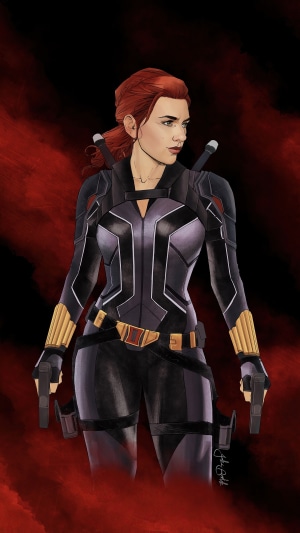 Black Widow from Marvel artwork