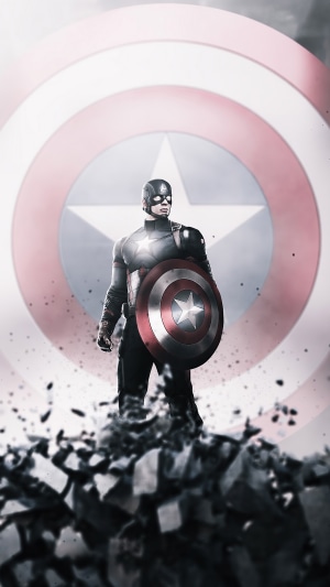Captain America from Marvel Artwork 4K