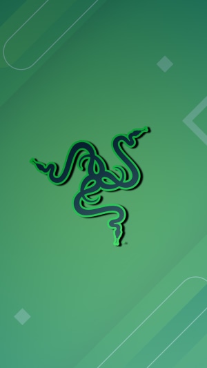 Razer logo on a green abstract background
