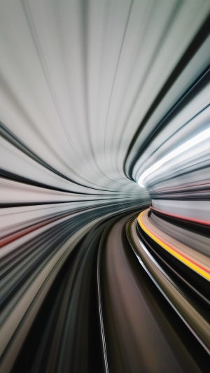 Abstract tunnel with motion blur