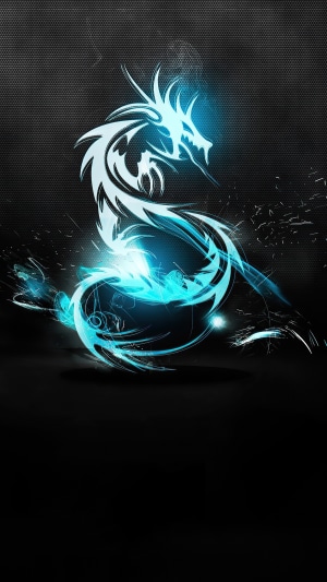 Tribal dragon artwork 4K