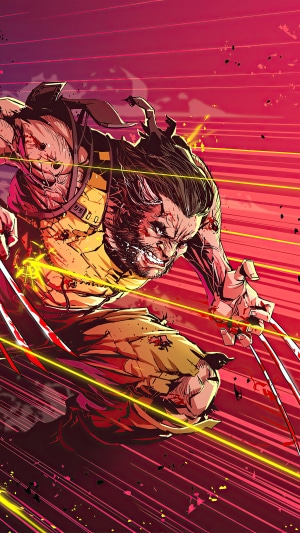 Wolverine artwork with adamantium claws