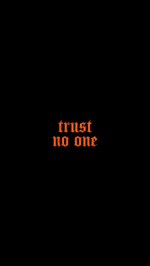 Trust No One typography 4K