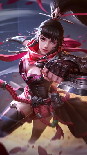 Artwork of a female warrior