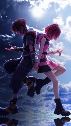 Sora and Kairi from Kingdom Hearts 3