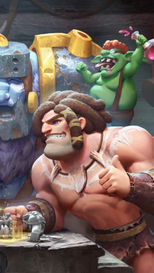 Auto Chess game characters in a workshop