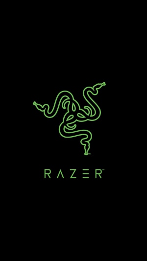 Razer logo on black background