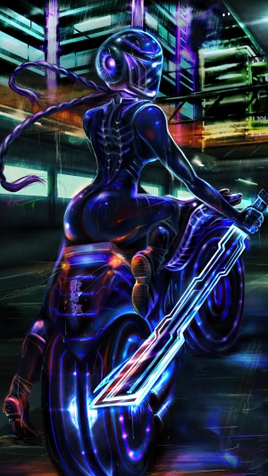 Cyberpunk Biker Artwork