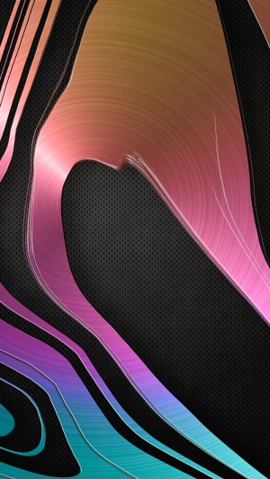 Abstract digital art with metallic waves