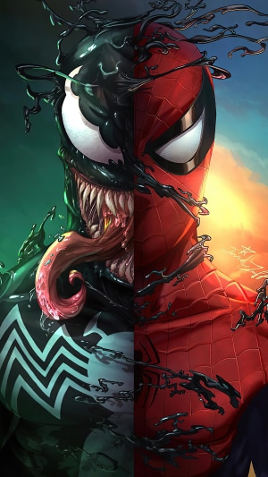 spiderman, venom, superheroes, artwork, artist, hd, 4k HD Phone ...