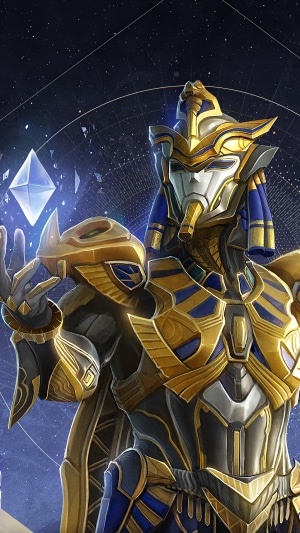 Character from PUBG in Egyptian-inspired armor